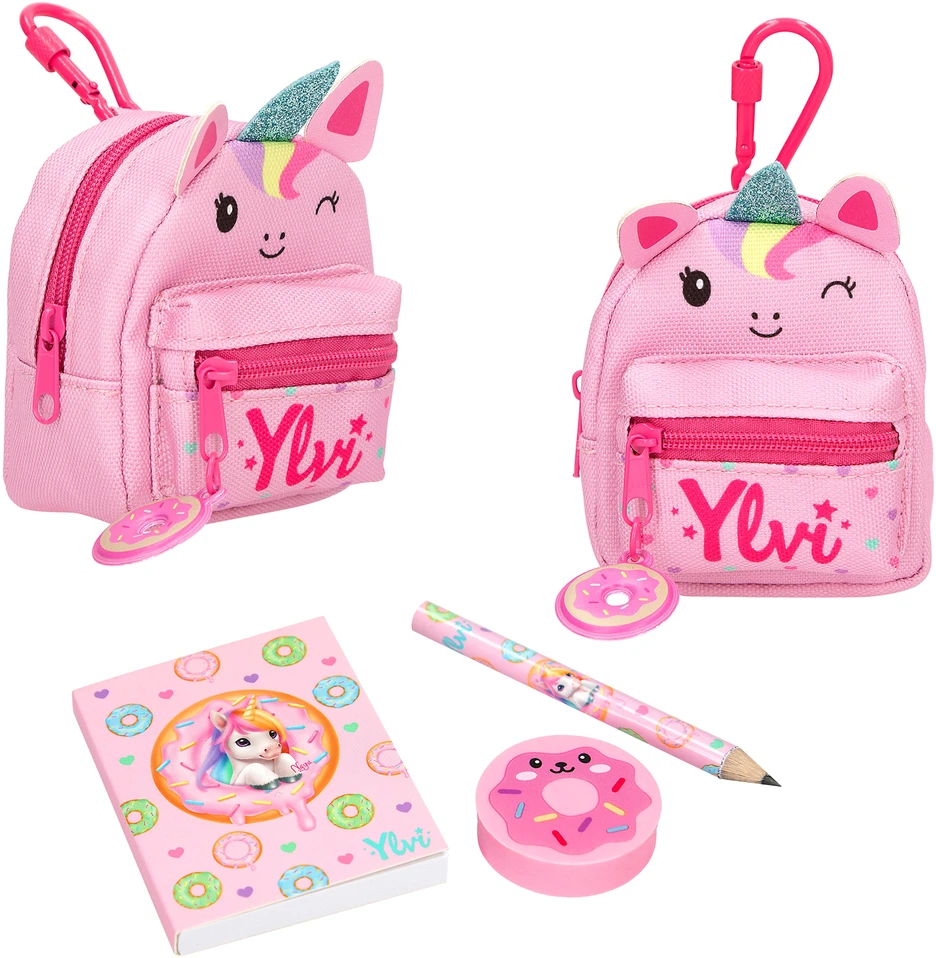 Ylvi - Kanceliarinė kuprinė Vienaragis - Rožinė ir Violetinė - Mini