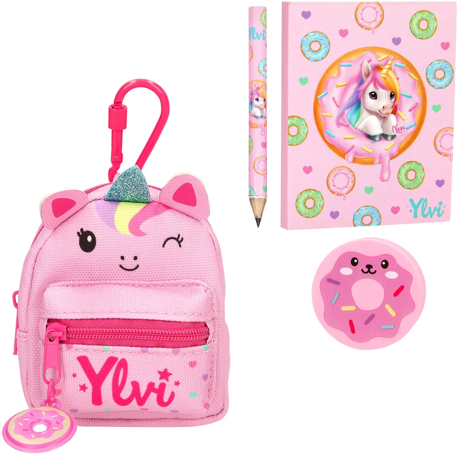 Ylvi - Kanceliarinė kuprinė Vienaragis - Rožinė ir Violetinė - Mini