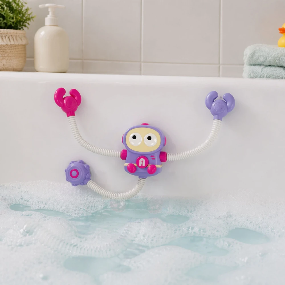 Vonios žaislas Krabas Lean Toys su dušu