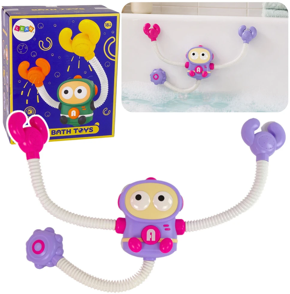 Vonios žaislas Krabas Lean Toys su dušu