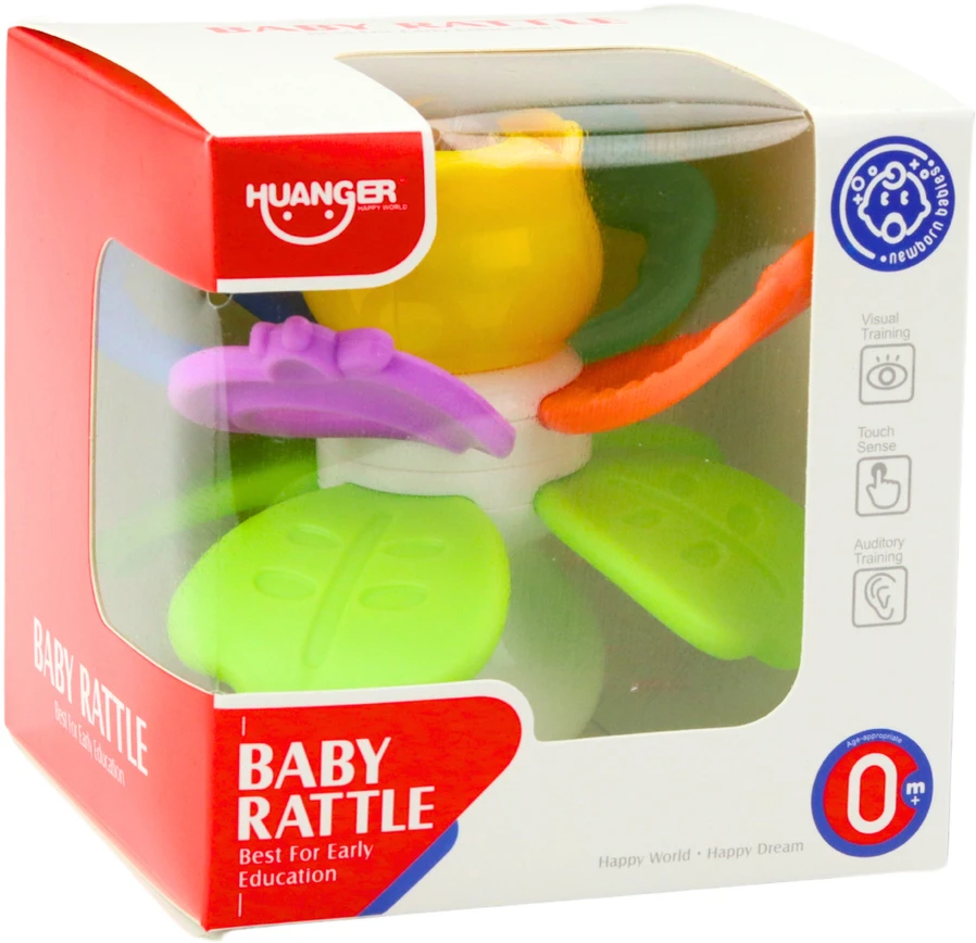 Lean Toys Sensorinis žaislas gėlė su sukučiu ir kramtukais