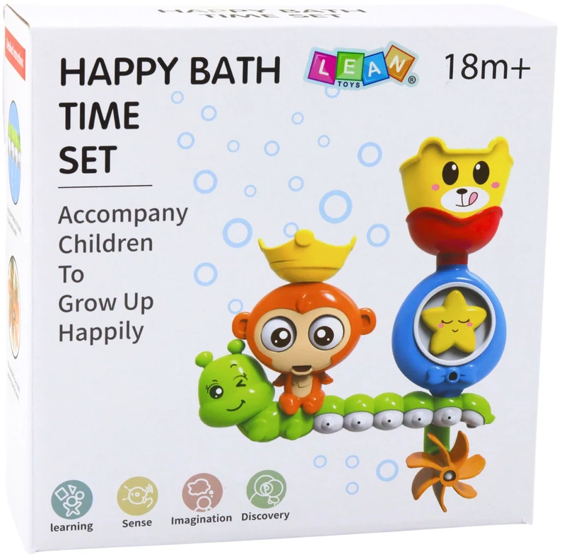 Lean Toys Vonios žaislas beždžionė su puodeliu