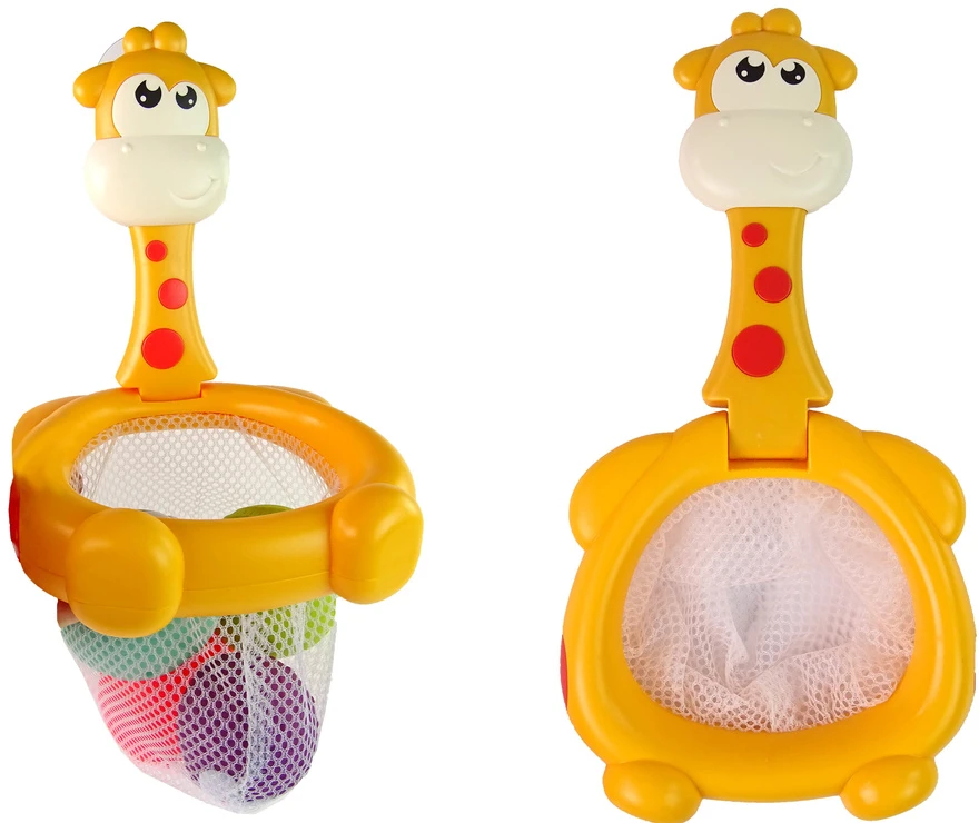 Vonios žaislų rinkinys Lean Toys su mini krepšinio žaidimu