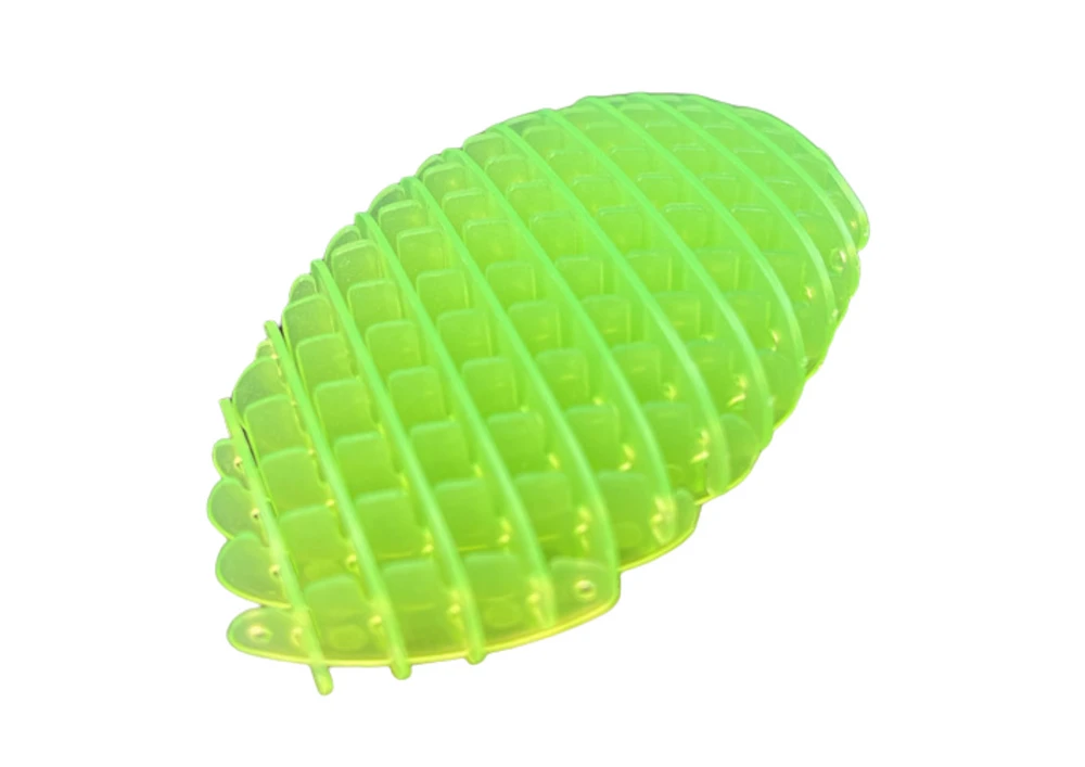 Lean Toys Lankstus žalias anti-streso žaislas, 5x4 cm
