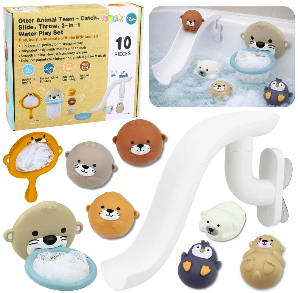 Lean Toys Vonios žaislų rinkinys įvairiaspalvis