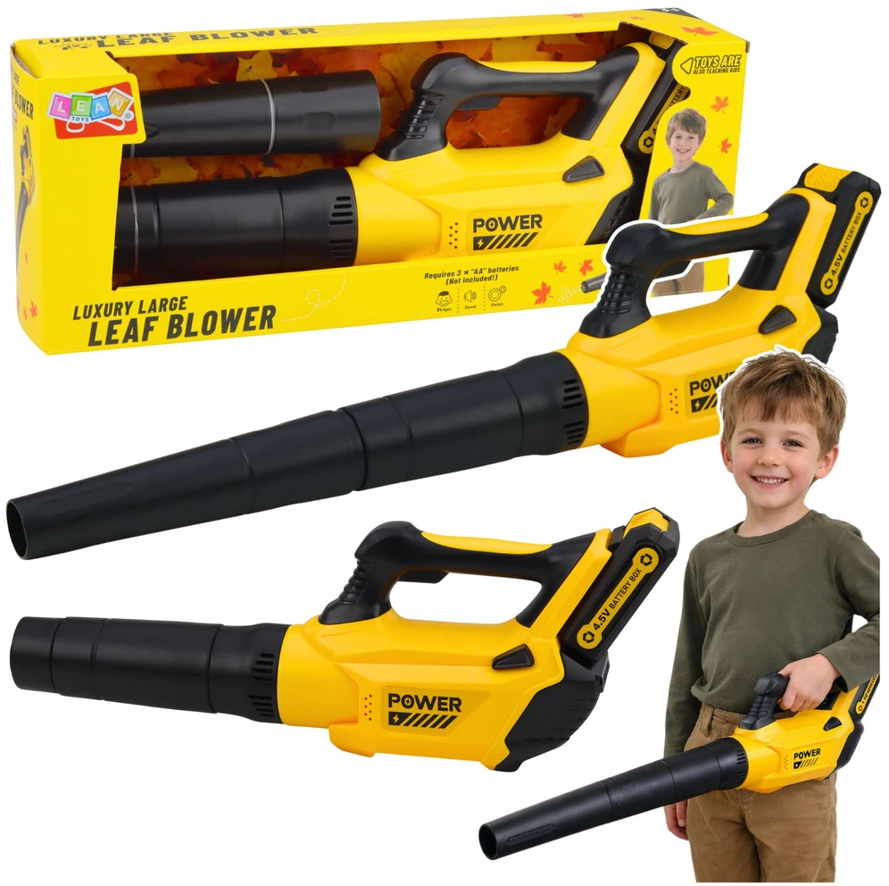 Lean Toys Žaislinis lapų pūstuvas geltonas
