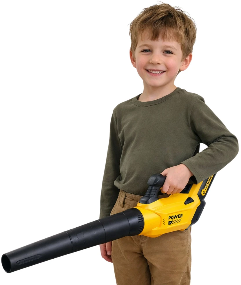 Lean Toys Žaislinis lapų pūstuvas geltonas