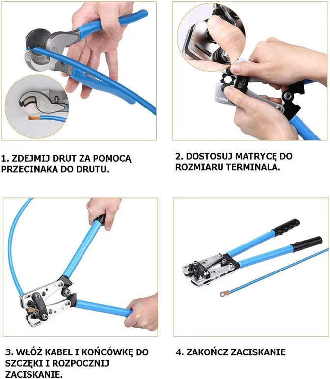 Zaciskarka Oem Presavimo mašina dideliems kabelių galams, 60 vnt, E6080