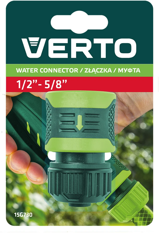 Złączka 1/2"-5/8" dvigubos medžiagos kiauryminė jungtis