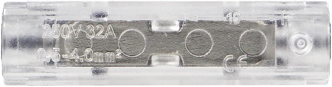 Orno Złączka 1 laido, dvipusė kompresinė instaliacinė jungtis; bet kokiam 0,75–4 mm² laidui; IEC 250V/32A; blisterinė pakuotė, 10 vnt.