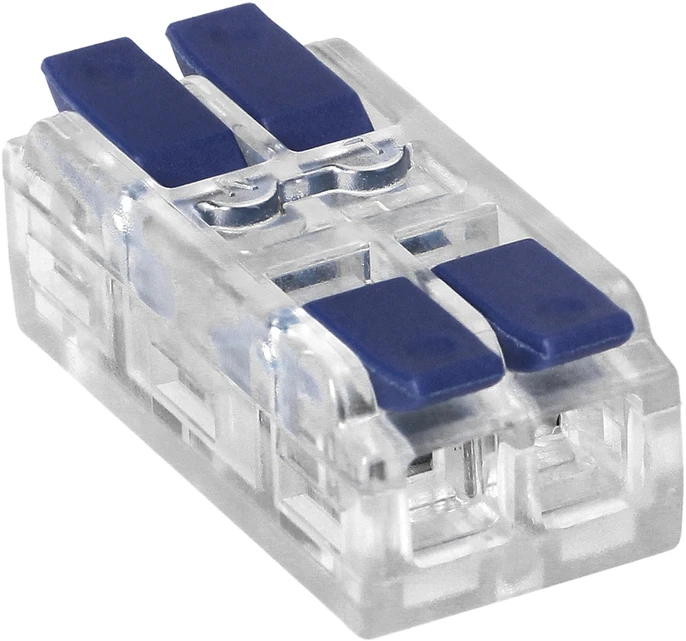 Orno Złączka 2 laidų, dvipusė kompresinė instaliacinė jungtis; bet kokiam 0,75–4 mm² laidui; IEC 250V/32A; 6 vnt. lizdinėje pakuotėje.