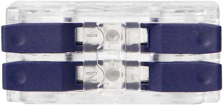 Orno Złączka 2 laidų, dvipusė montavimo kompresinė jungtis; bet kokiam 0,75–4 mm² laidui; IEC 250V/32A; 50 vnt.