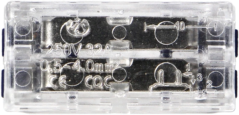 Orno Złączka 2 laidų, dvipusė montavimo kompresinė jungtis; bet kokiam 0,75–4 mm² laidui; IEC 250V/32A; 50 vnt.