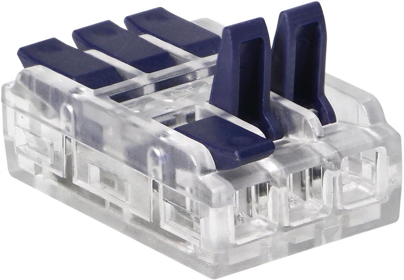 Orno Złączka 3 laidų kompresinė instaliacinė jungtis, dvipusė; bet kokiam 0,75–4 mm² laidui; IEC 250V/32A; 4 vnt. lizdinėje pakuotėje.