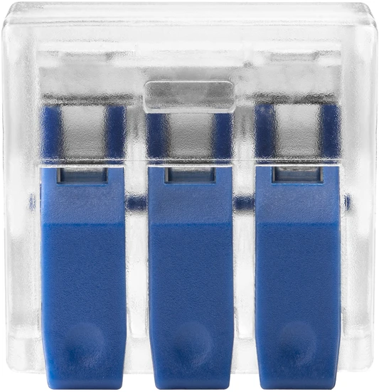 Orno Złączka 3 laidų kompresinė instaliacinė jungtis; bet kokiam 0,75–4 mm² laidui; IEC 450 V / 32 A; 6 vnt. lizdinėje pakuotėje.