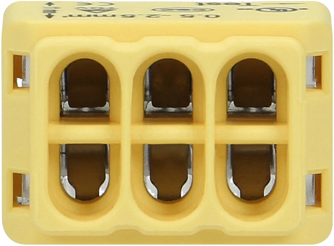 Orno Złączka 6 laidų įspaudžiama instaliacinė jungtis; 0,75–2,5 mm² laidui; IEC 300V/24A; 10 vnt. lizdinė pakuotė.