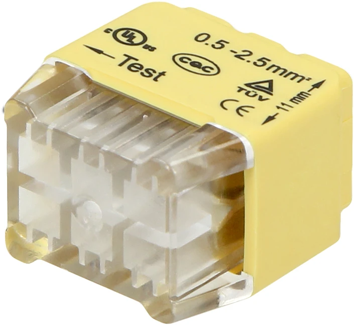 Orno Złączka 6 laidų įspaudžiama instaliacinė jungtis; 0,75–2,5 mm² laidui; IEC 300V/24A; 10 vnt. lizdinė pakuotė.