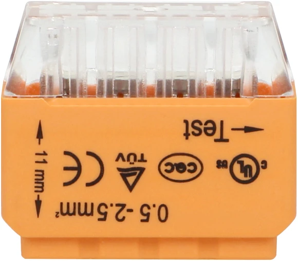 Orno Złączka 8 laidų įspaudžiama instaliacinė jungtis; 0,75–2,5 mm² laidui; IEC 300V/24A; 8 vnt. lizdinė pakuotė.