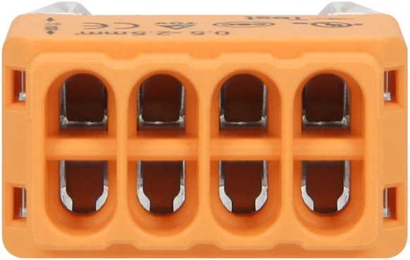 Orno Złączka 8 laidų įspaudžiama instaliacinė jungtis; 0,75–2,5 mm² laidui; IEC 300V/24A; 8 vnt. lizdinė pakuotė.