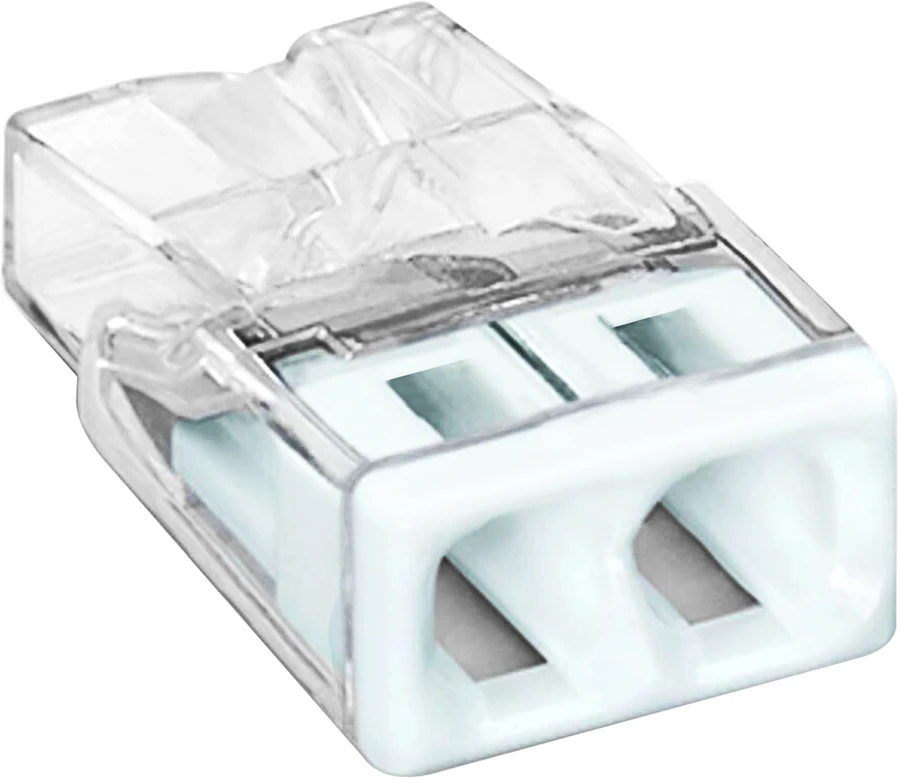 Złączka „Wago“ 2 takelių jungtis, modelis: 2273-202, nuo 0,5 iki 2,50 mm², 5 vnt.
