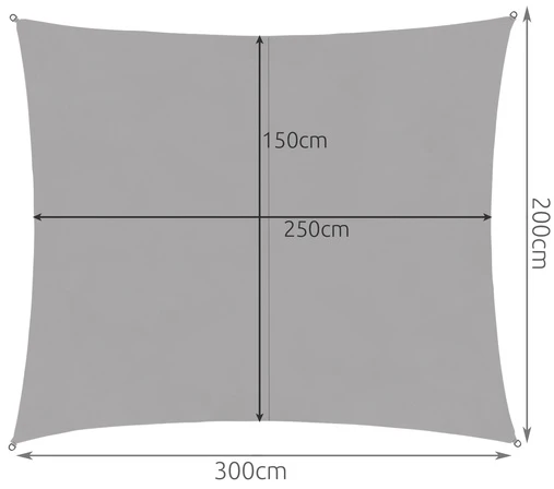 Šešėlinė burė 3x2m - pilka Gardlov 23162