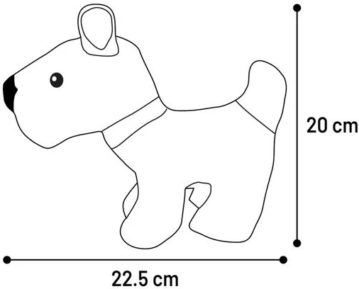Žaislas šuniukui Flamingo Britta, pilkas, 22 cm