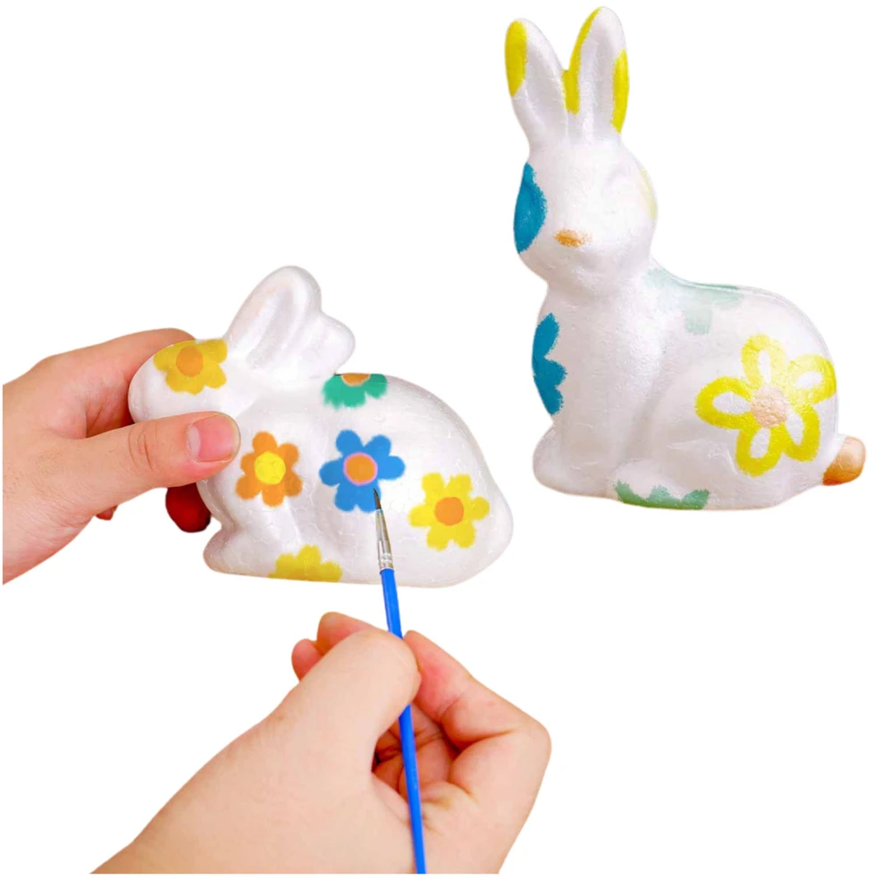 Lean Toys Zajączki Velykiniai zuikučiai, putplasčio dažai, 4 vnt.