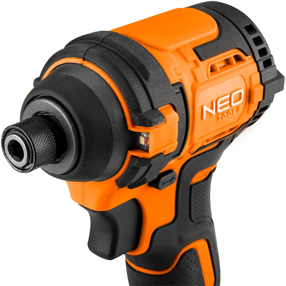 Neo Suktuvas - gręžtuvas „Energy+“ 18 V bešepetėlinis smūginis suktuvas, 300 Nm, 1/4 colio šešiakampis, kompaktiškas, be akumuliatoriaus