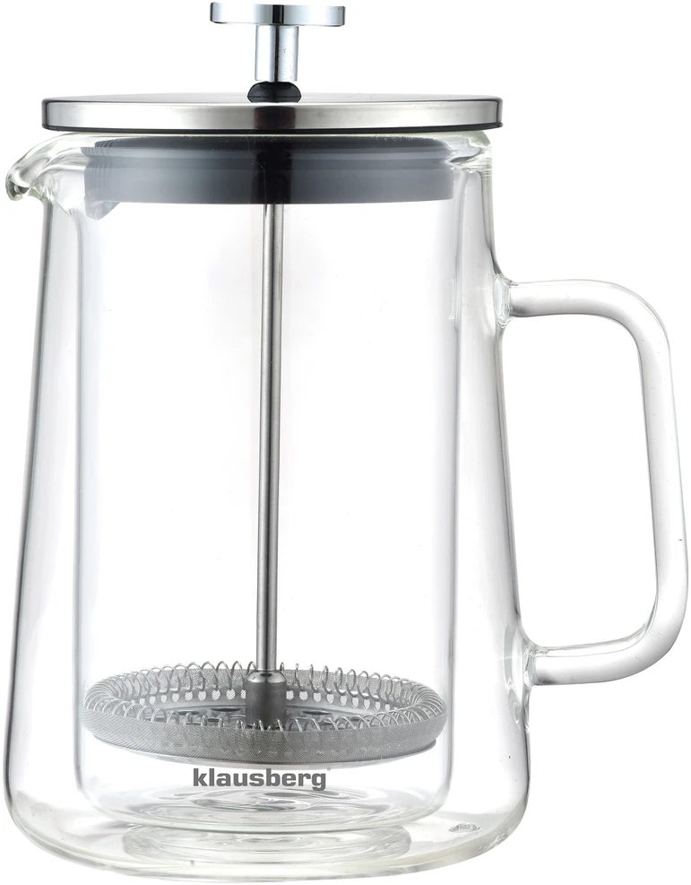 Zaparzacz Stūmoklinis kavos / arbatos virimo aparatas, stiklinis, 0,60 l Klausberg