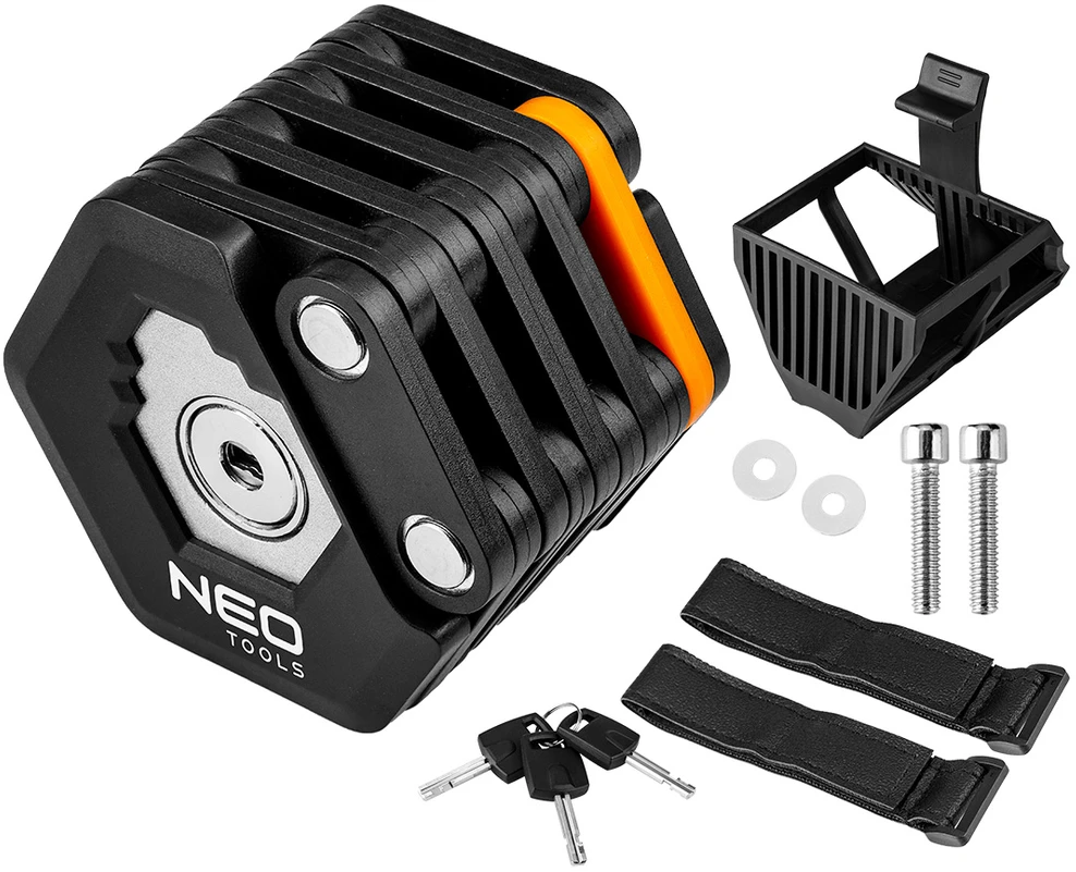 Neo Tools Zapięcie Sulankstomas dviračio užraktas su raktu