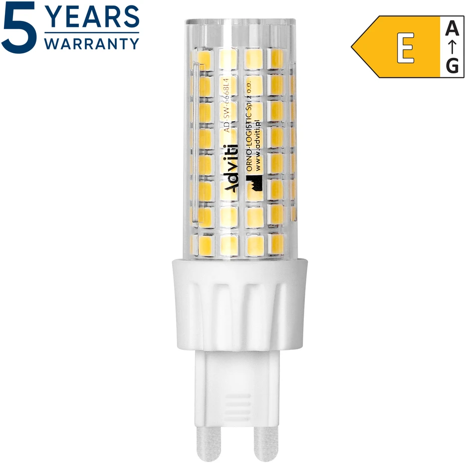 Żarówka G9 PC LED lemputė lemputė 7W 800lm 4000K