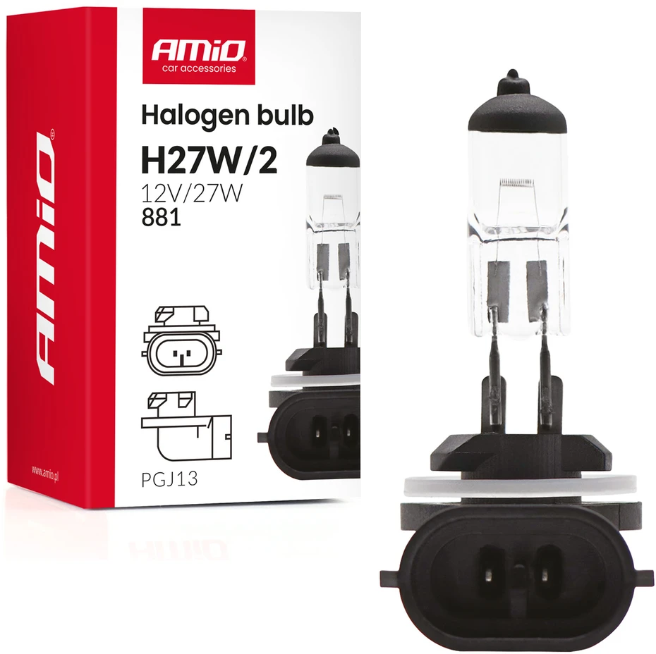 Halogeninė lemputė H27W/2 881 PGJ13 12V 27W amio-04413