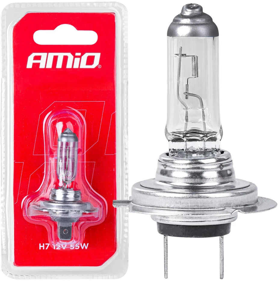 Halogeninė lemputė h7 12v 55w e4 1vnt. blisterinėje pakuotėje amio-03363