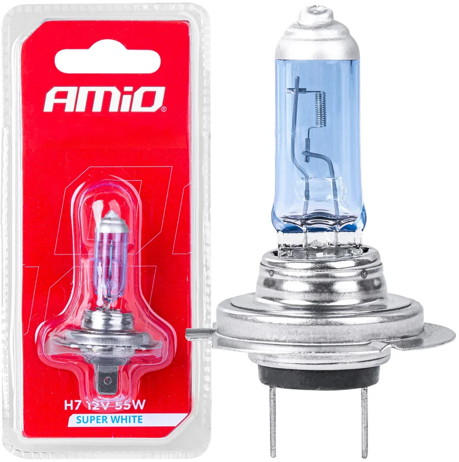 Halogeninė lemputė H7 12V 55W itin balta 1 vnt. blisterinėje pakuotėje amio-03364