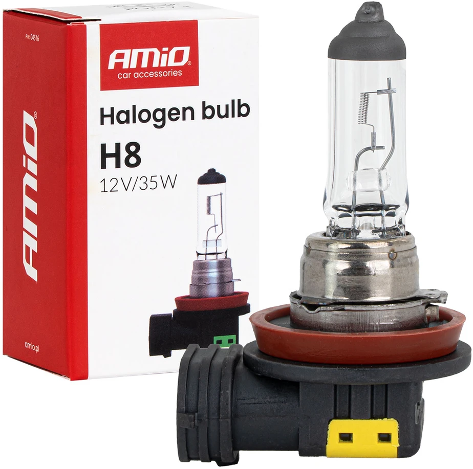 Halogeninė lemputė H8 12V 35W PGJ19-1 amio-04516