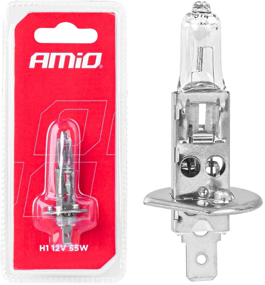 Halogeninė lemputė h1 12v 55w 1vnt. blisterinėje pakuotėje amio-03358