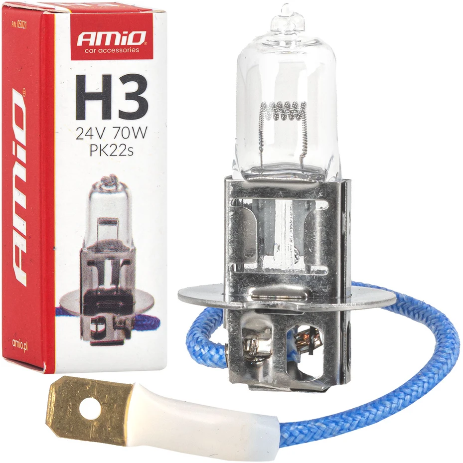 Halogeninė lemputė H3 24V 70W PK22S AMIO-05021