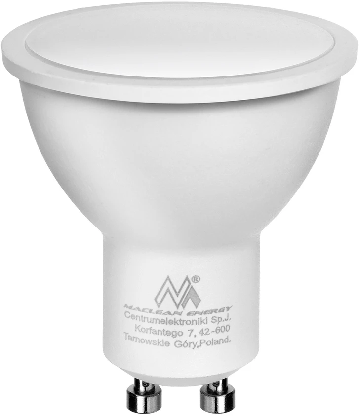 „Maclean“ LED lemputė, GU10, 7 W, 220–240 V, 50/60 Hz, šiltai balta, 3000 K, 490 liumenų, MCE437 WW