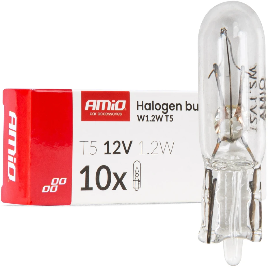 Halogeninės lemputės 1,2w w2x4,6d 10vnt amio-04412