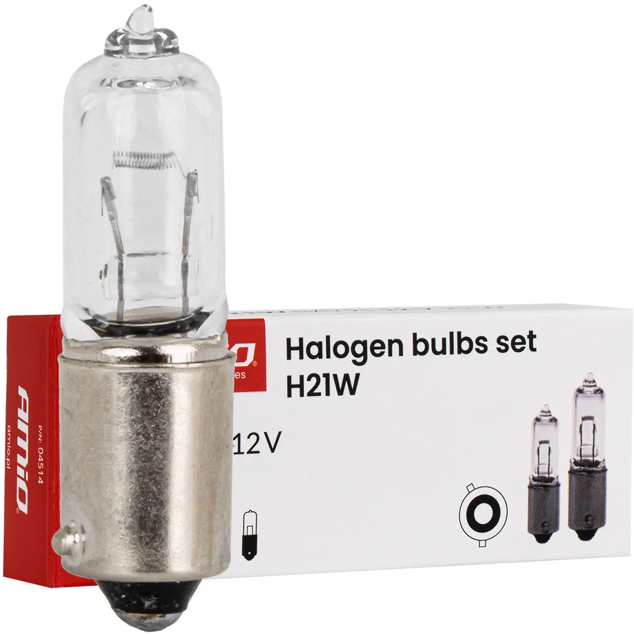 H21W 12V 21W Bay9S halogeninė lemputė su pakuote