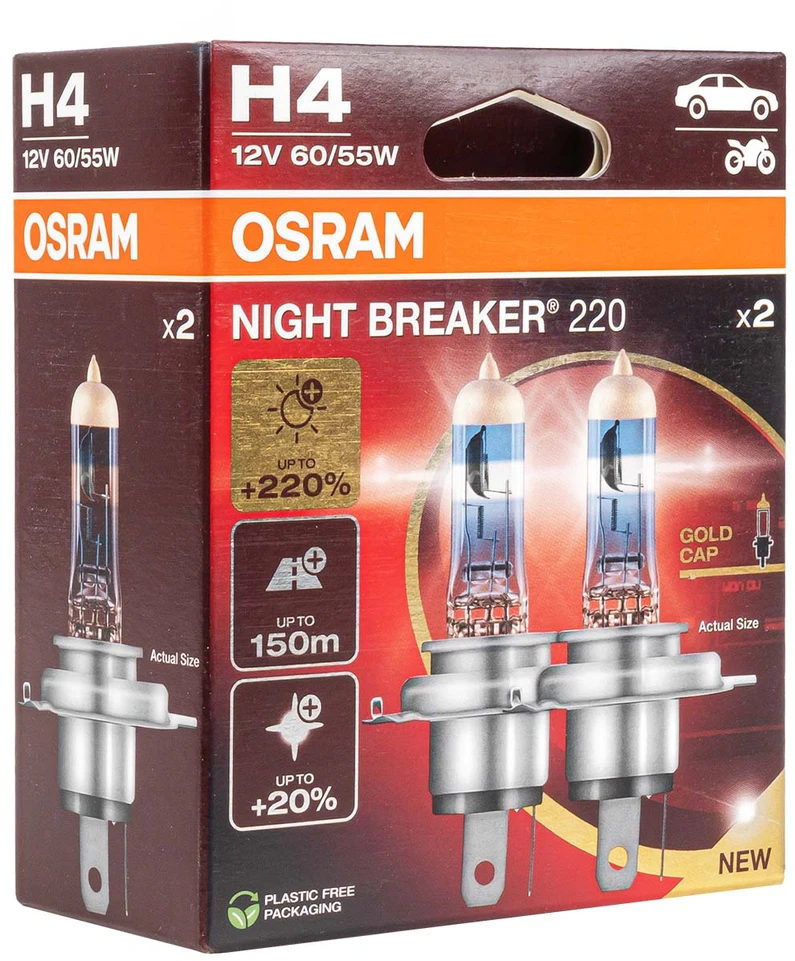 LEMPUTĖ AUT OSRAM 60/55W 12V P43T 5X2 H4