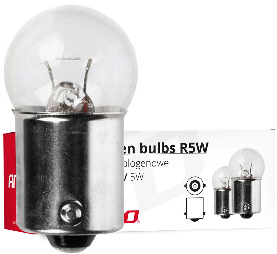 Halogeninės lemputės R5W BA15S 24V 10 vnt. amio-01003