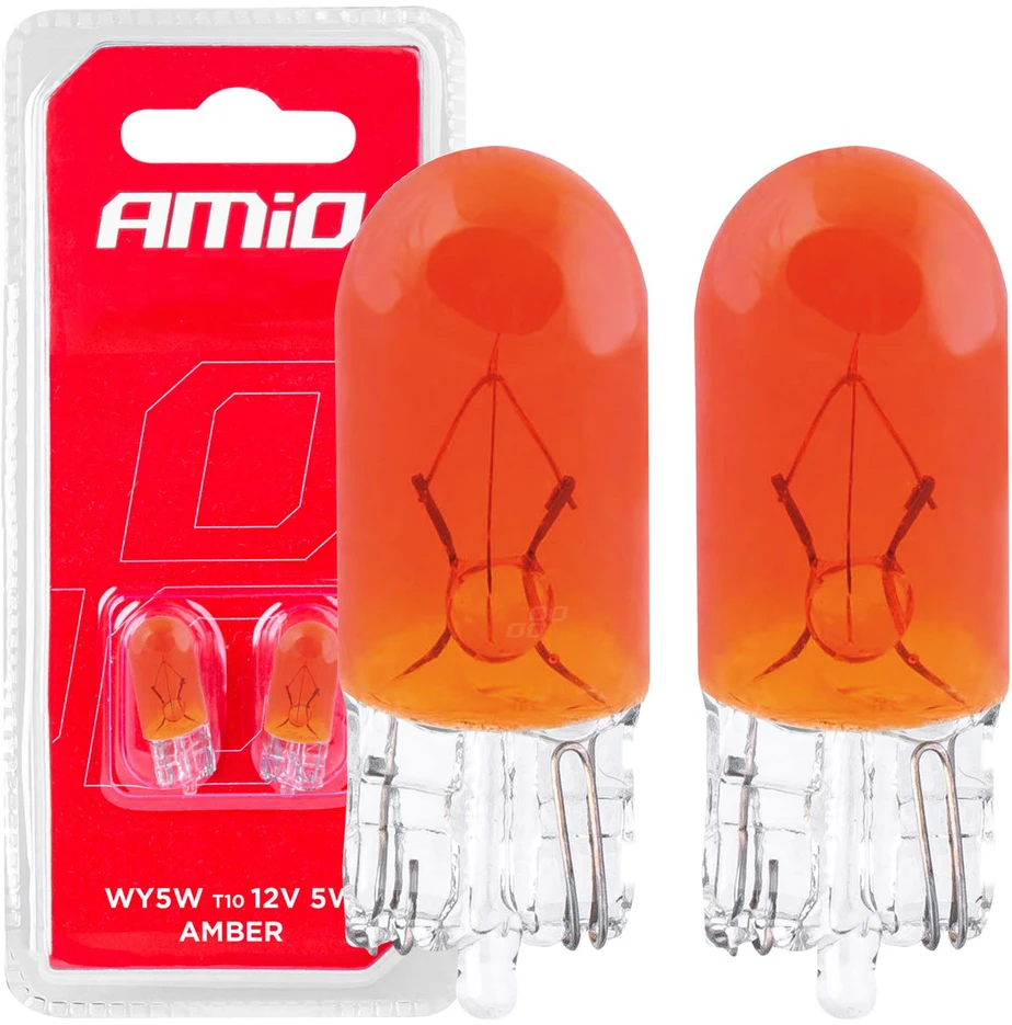 Halogeninės lemputės T10 W5W W2.1x9.5D 12V 2 vnt. blisteryje amio-03347