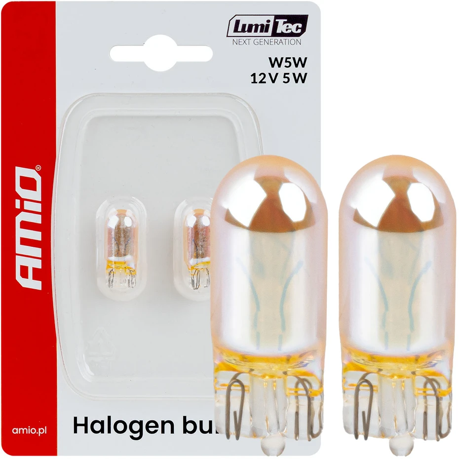 Halogeninės lemputės WY5W 12V5W „Lumitec“ oranžinės chromo spalvos, 2 vnt. amio-04626