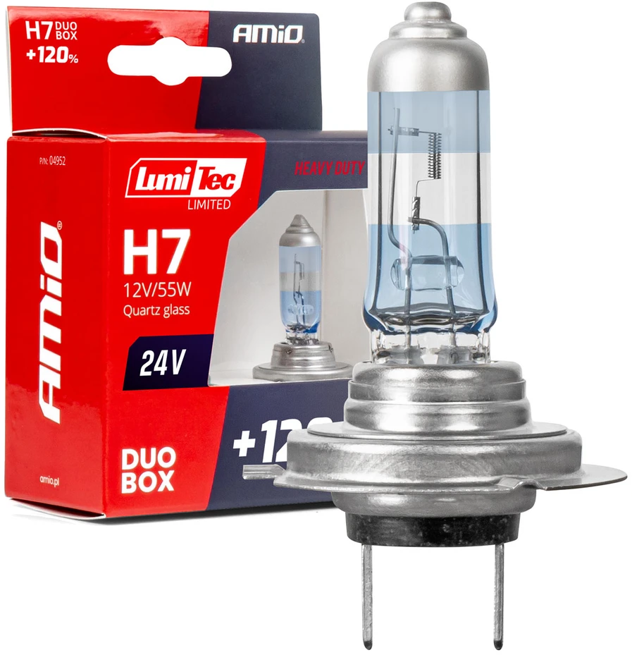 Halogeninės lemputės H7 24V 70W px26d Lumitec Limited +120% Duo Amio-04952