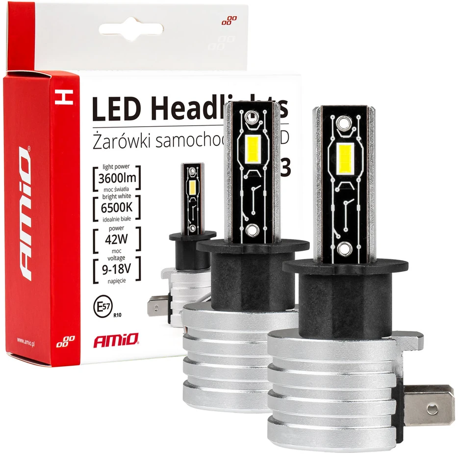 LED žibintų lemputės Series H3 AMiO-03330