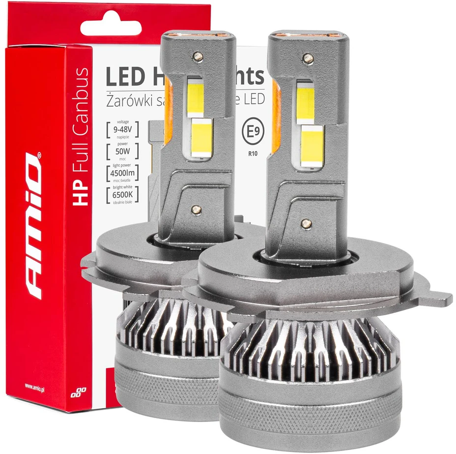 LED žibintų lemputės HP Series H4/H19 12-24V AMiO-03673