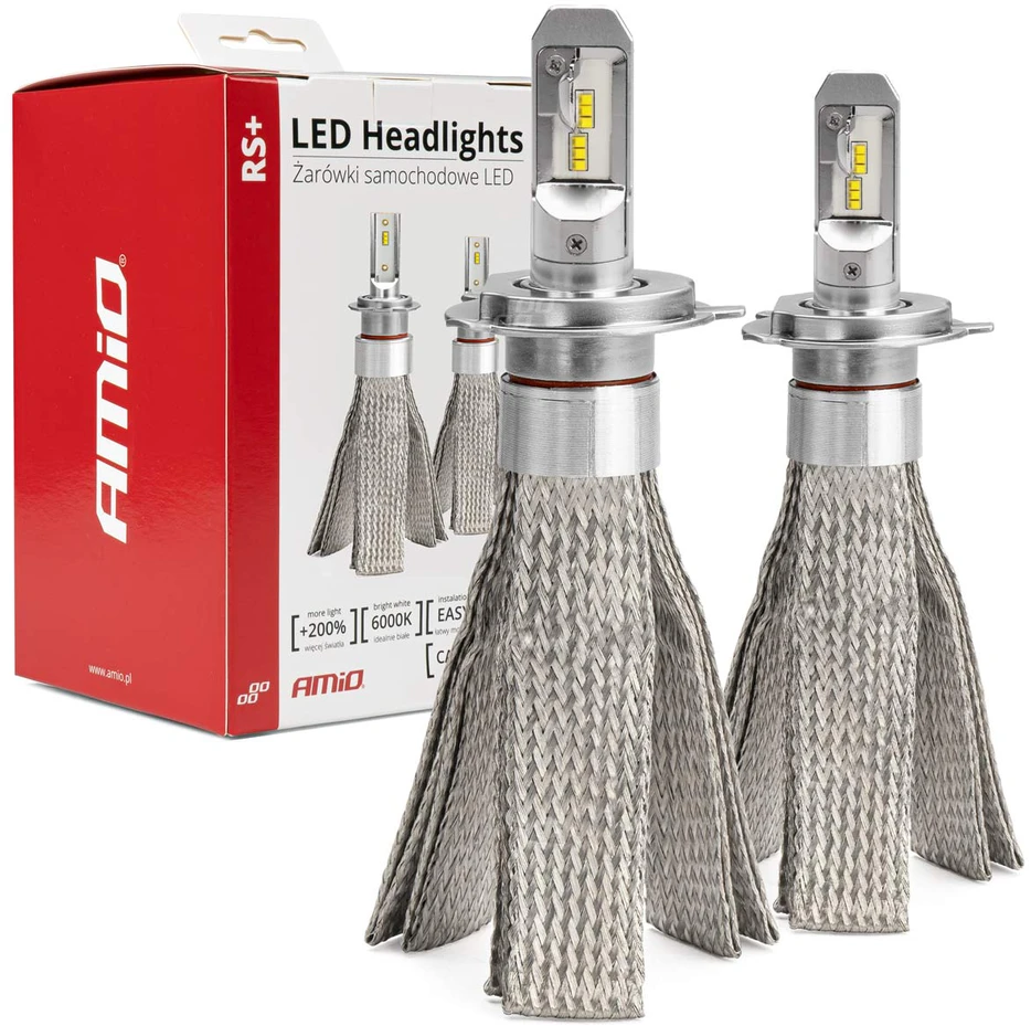 LED žibintų lemputės RS+ Series H4 50W AMIO-01082