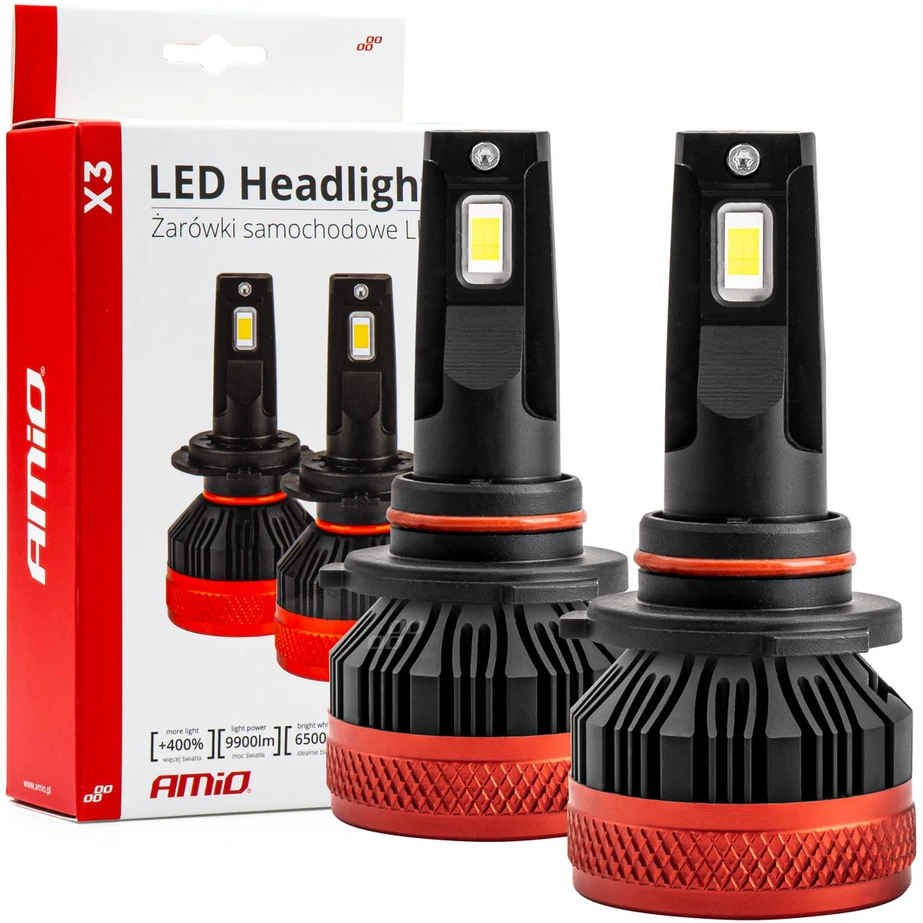 LED žibintų lemputės X3 Series HB4 9006 AMiO-02983