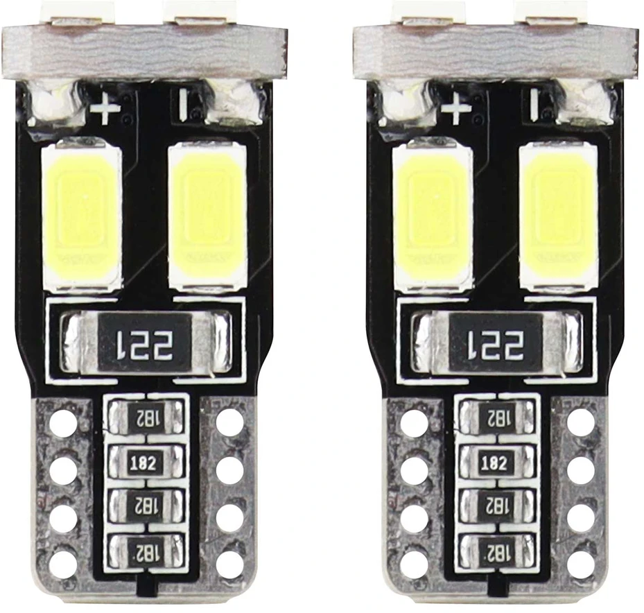 LED lemputės Canbus 6SMD 5730 T10 W5W baltos amio-01622